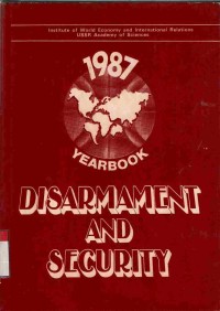 Disarmament and security: 1987 yearbook