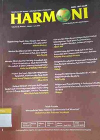 Jurnal Harmoni Vol.18 No. 1, Januari - Juni 2019