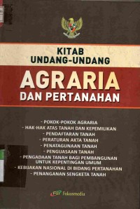 Kitab Undang-Undang Agraria dan Pertanahan