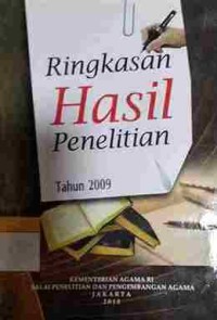 Ringkasan Hasil Penelitian Tahun 2009.