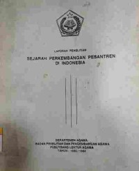 Sejarah Perkembangan Pesantren Di Indonesia